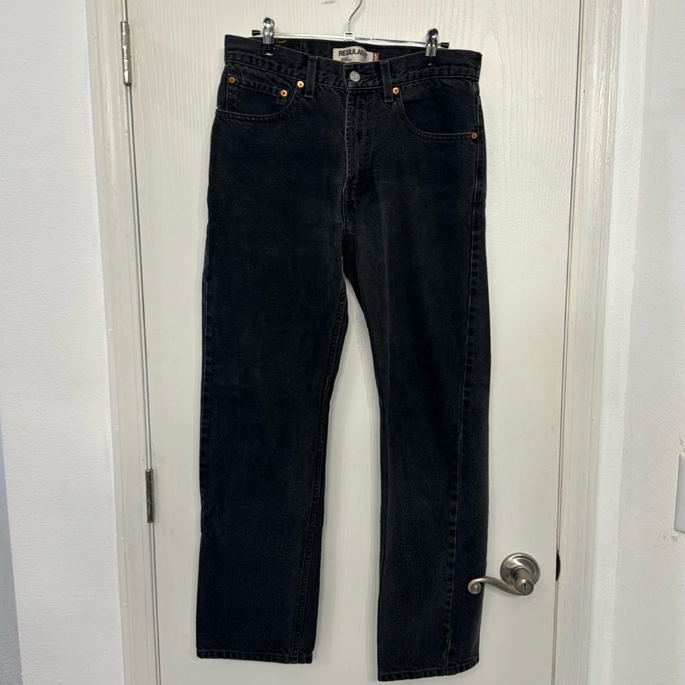 Men’s Levi’s Regular Fit 505 Black Jeans